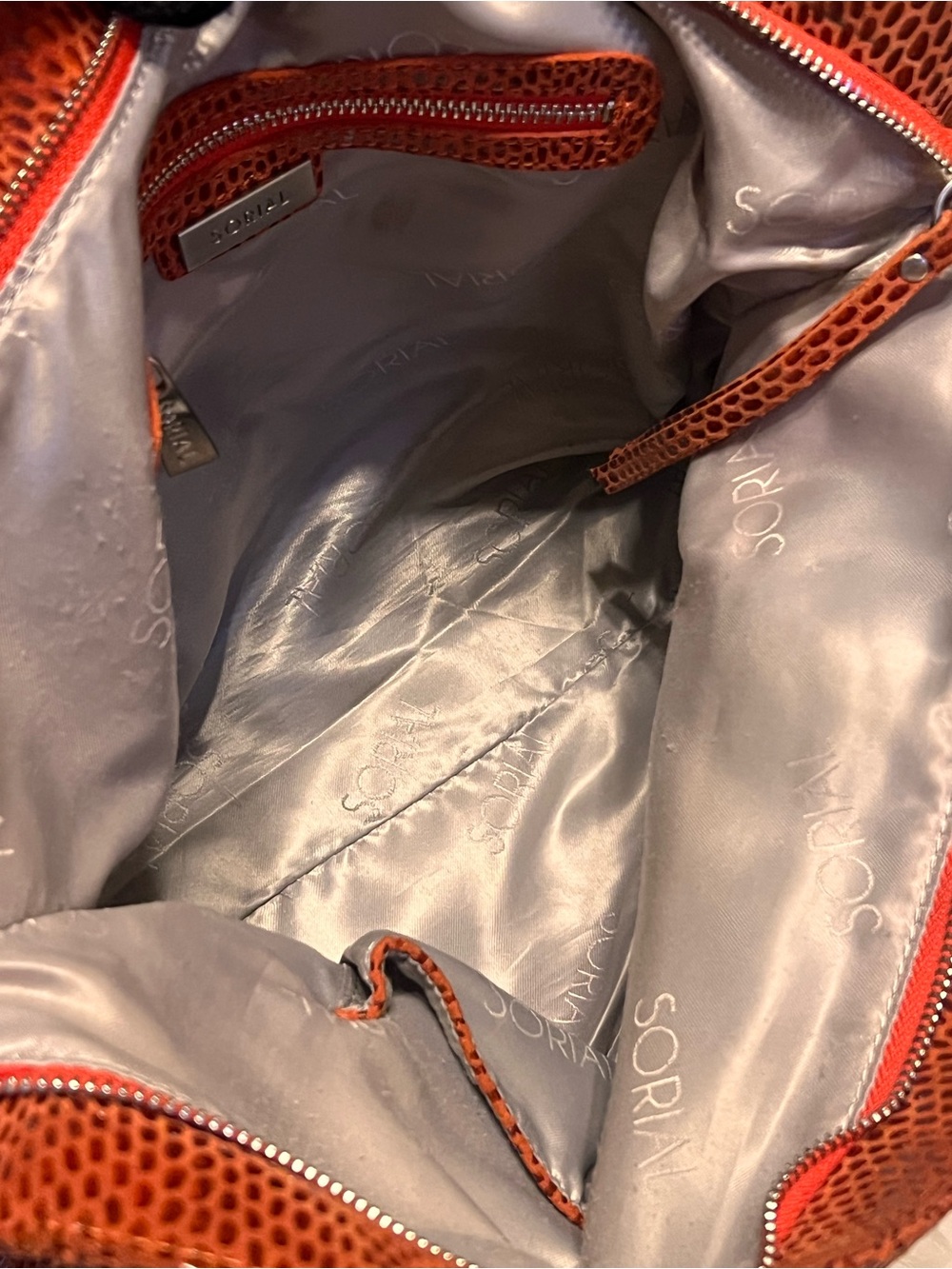 Sorial  Velvety Soft Snake Embossed  Leather hobo shoulder bag - Picture 8 of 14